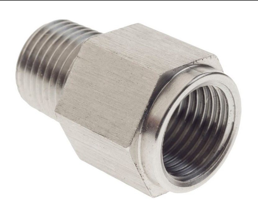 Stainless Steel M10 x 1mm to 1/8" NPT