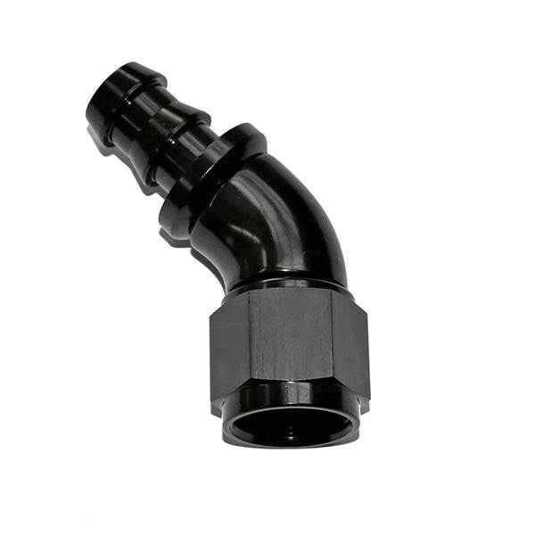 400 SERIES 45° FULL FLOW PUSH LOCK HOSE END -6AN