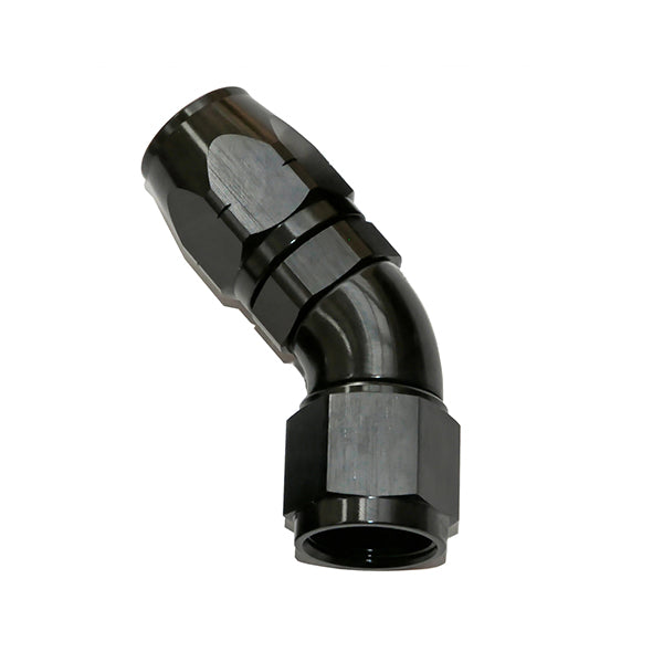 100 SERIES 45° ONE-PIECE FULL FLOW SWIVEL CUTTER HOSE END -16AN