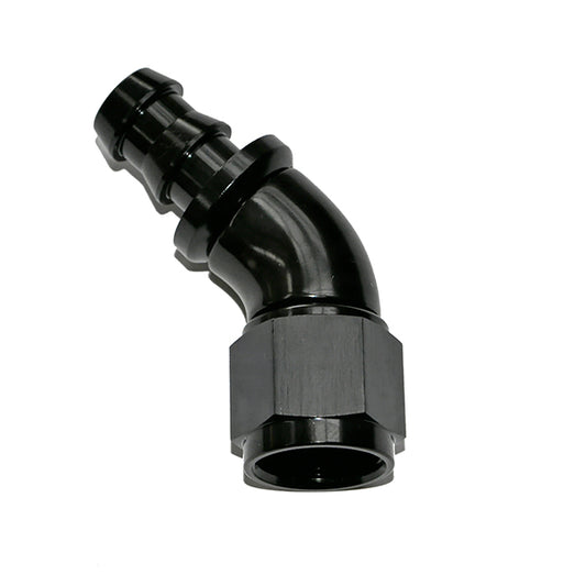 400 SERIES 45° FULL FLOW PUSH LOCK HOSE END -10AN