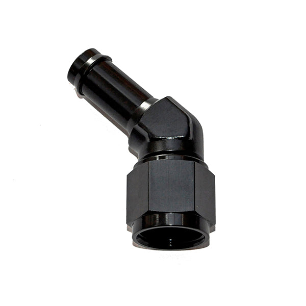 AN Female to Hose Barb - 45 Degree