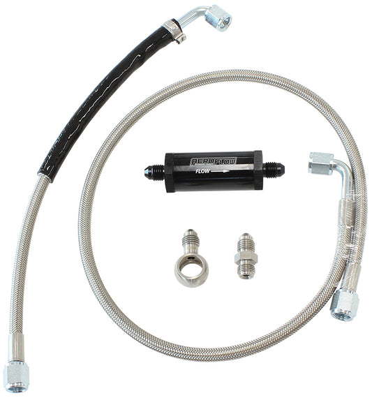 Turbo Oil Feed Line Kit - Ford FG XR6, 40 Micron Filter