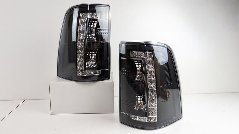 Black LED Tail Lights Ute - Ford Falcon FG